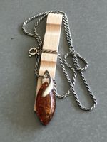 SET 925 Silber Collier Bernstein amber Anhänger Ohrhänger