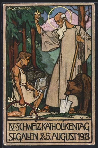 Cartoline postali: St. Gallen, IV. Schweizer Katholikentag  – Usato da Berlin venduto da bartko-reher
