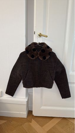 Marc Jacobs stylish jacket Alpaca and fur