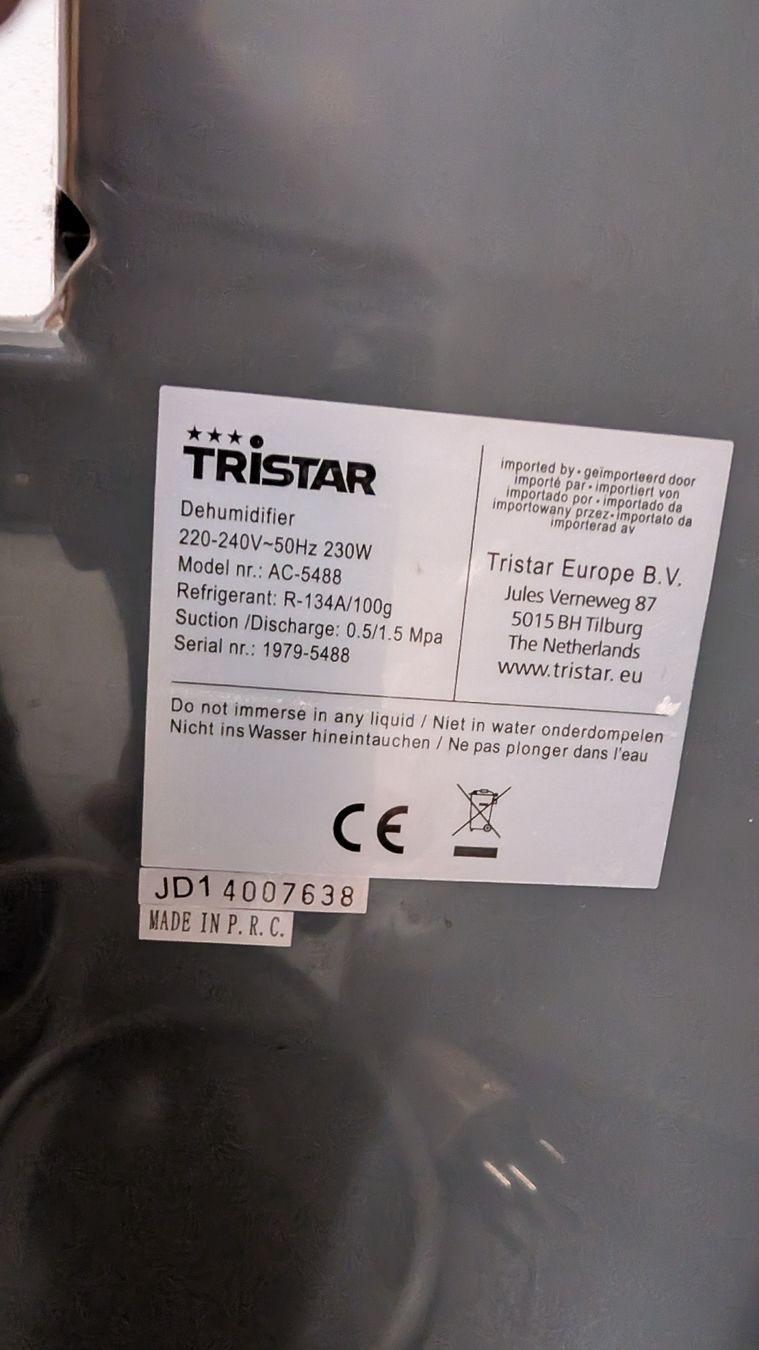 Deumidificatori: Tristar Luft-Entfeuchter – Usato da Meisterschwanden venduto da sam_266y 1