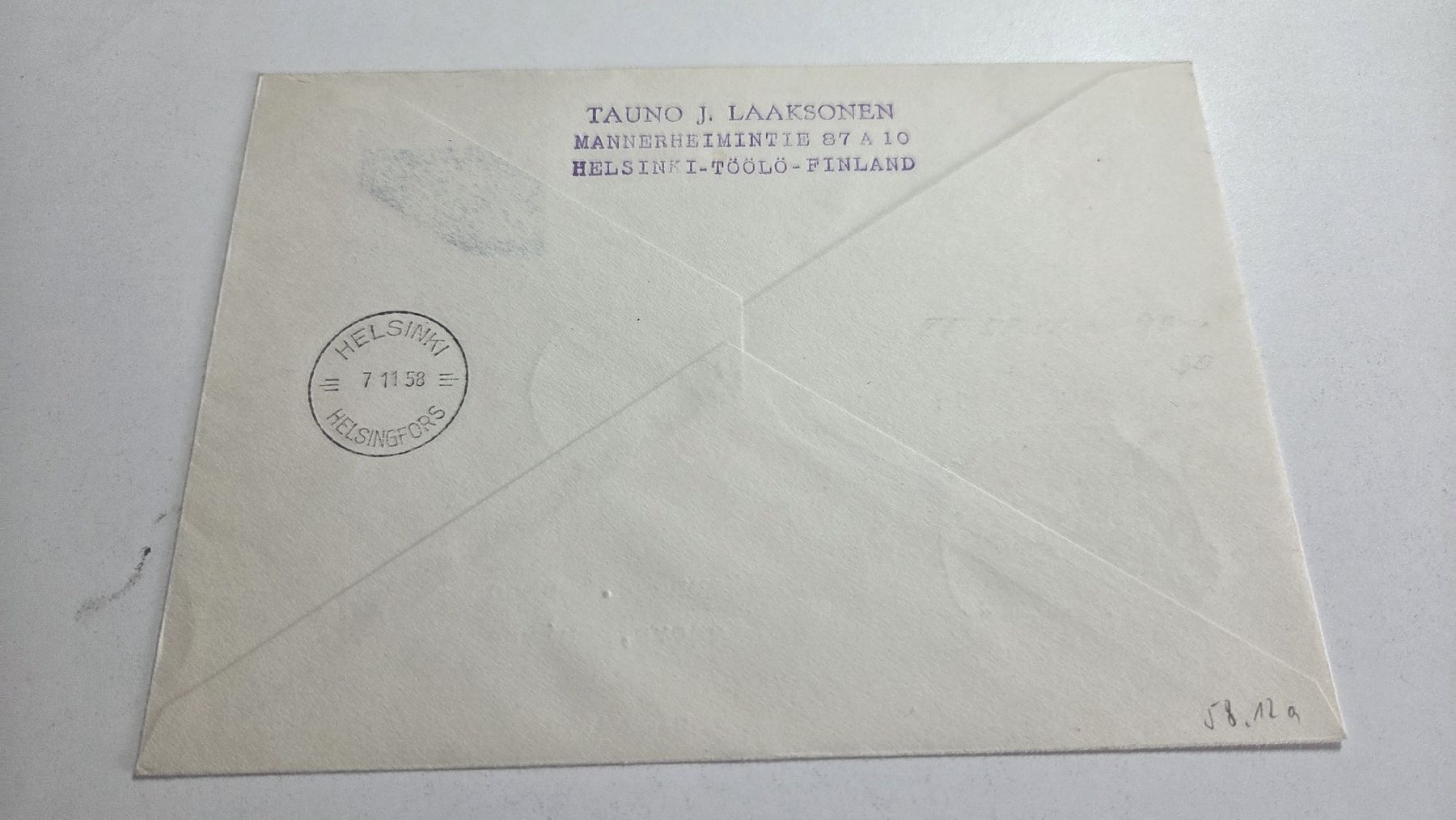 Alle Briefmarken: 1958 Erstflug Helsinki -Genf RF 58.12a – Gebraucht aus Arni AG von Moth68 1