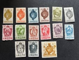 Liechtenstein No. 25-39 mit  Falz * (E60)