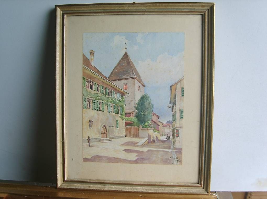 Dipinti: Rapperswil Gemälde von EF. Schille – Usato da Zürich venduto da capo-capo