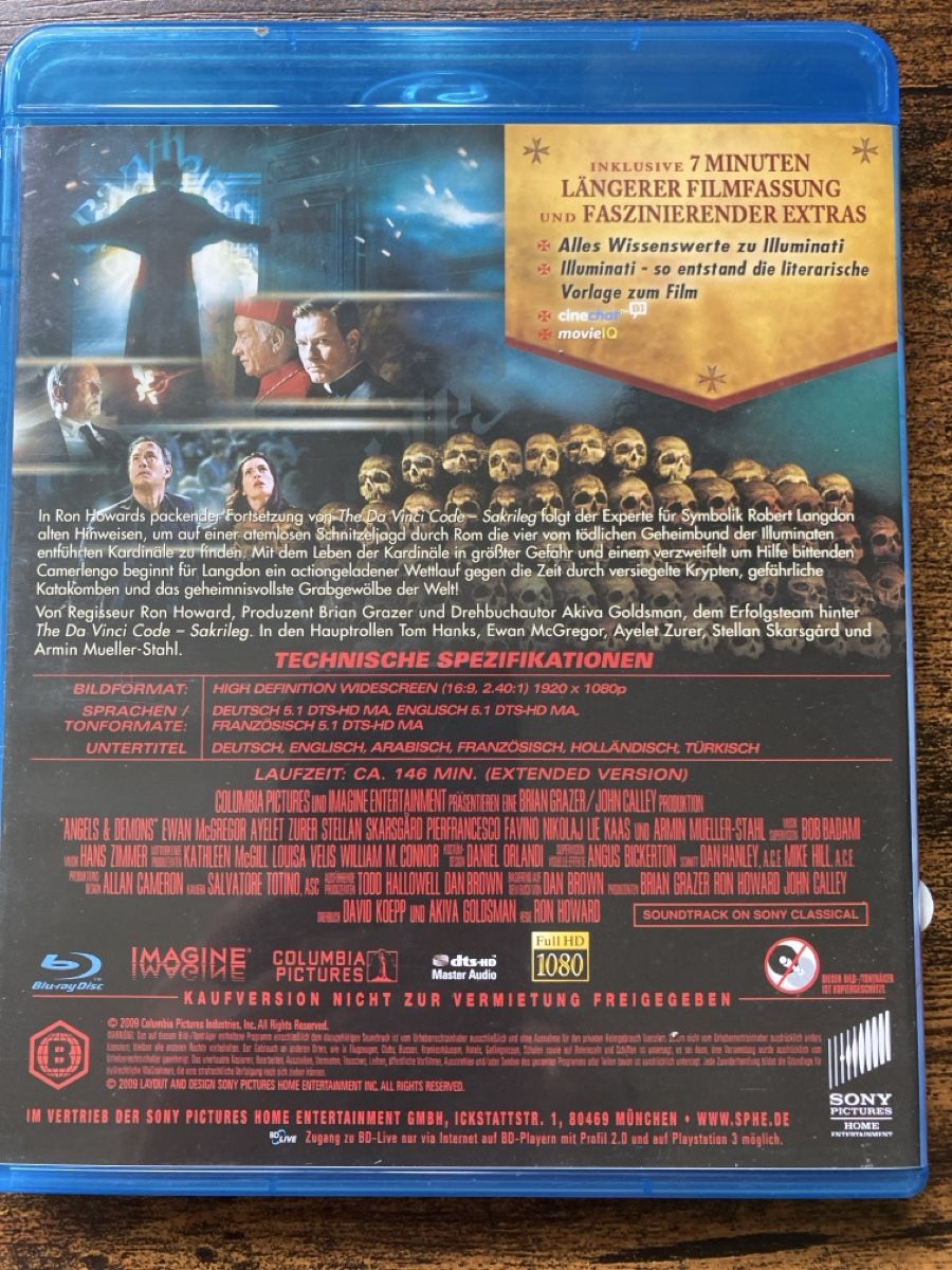 Tutti i DVDs: Illuminati BluRay – Usato da Glarus venduto da Jhuber78 1