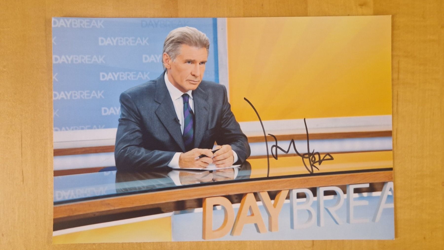 Autografi: Harrison Ford, Original Autogramm auf Grossfoto in Farbe – Usato da Salmsach venduto da Schusoa