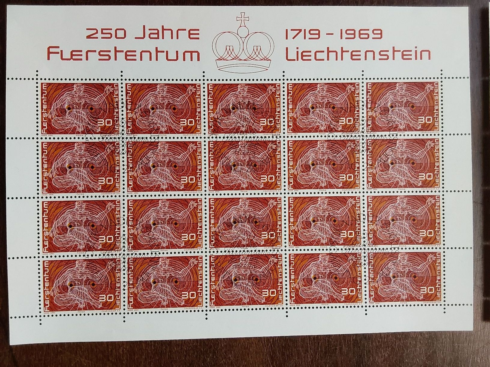 Tutti i francobolli: Erni Hans 1969 Briefmarkenbogen  – Usato da Steinach venduto da Chilli1957 2