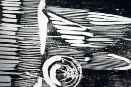 Interessanter HOLZSCHNITT, Klassische Moderne, 1943 signiert