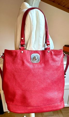 Sac à main Longchamp Gatsby en cuir rouge - Très bon état