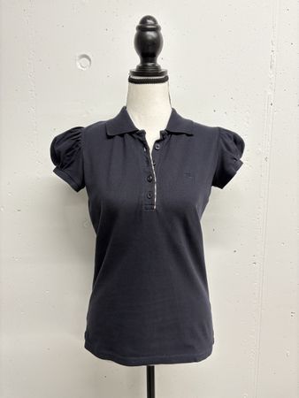 Burberry Poloshirt Gr. S blau Puffärmel Shirt