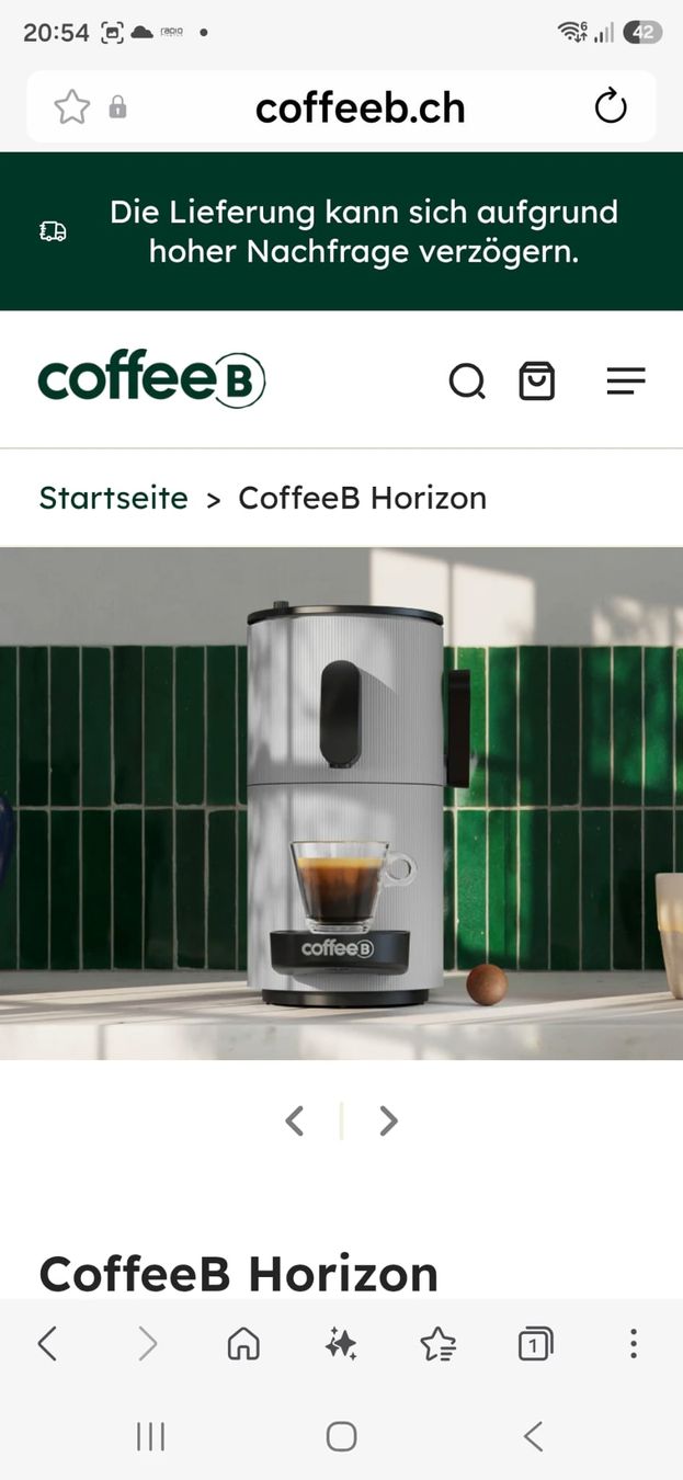 Coffee B Macchine per caffè & Macchine per espresso: Coffee B Horizon grey – Nuovo e nell'imballaggio originale da Kriens venduto da Merida67 3