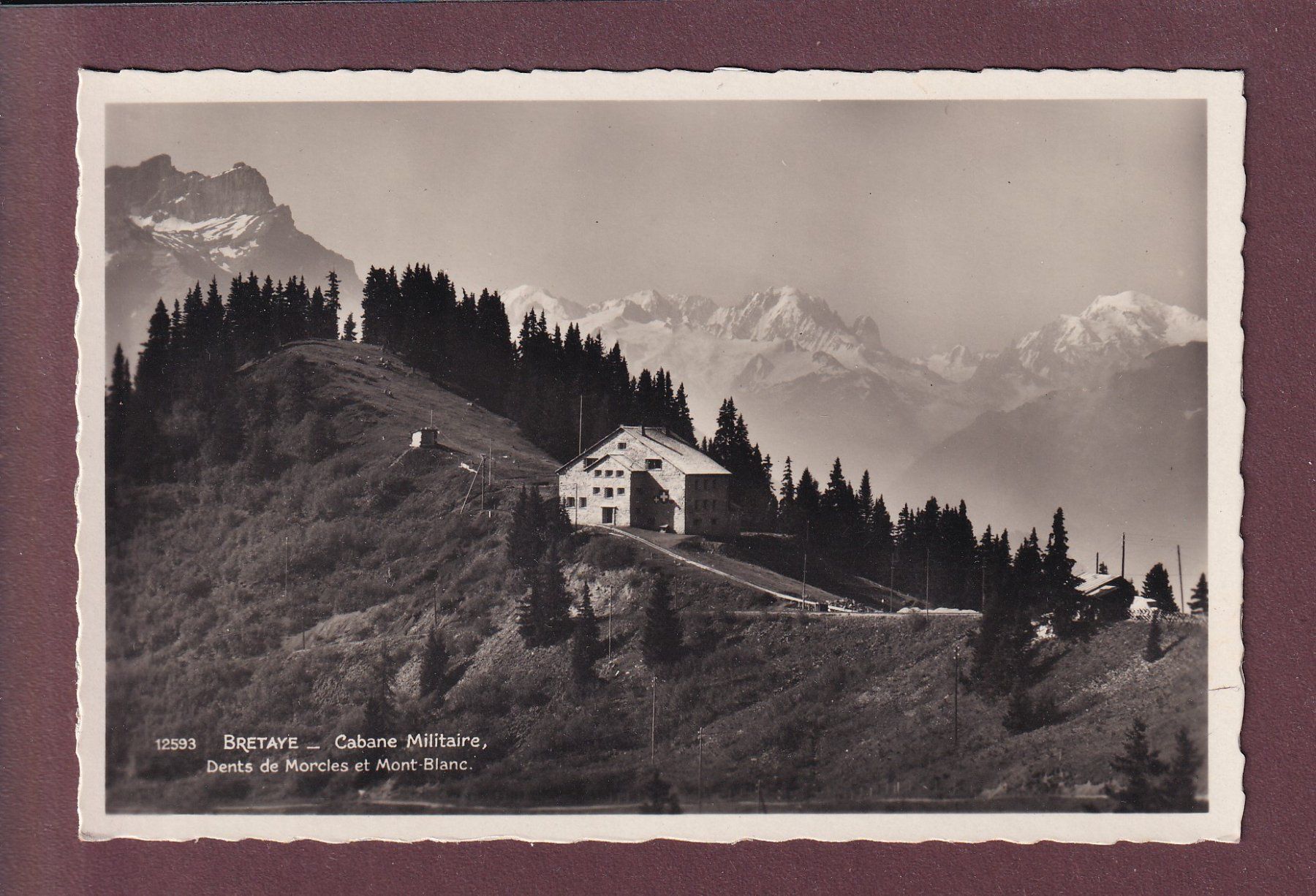 Ansichtskarten: BRETAYE - Cabane militaire - Mont-Blanc - 1939 Feldpost – Gebraucht aus Pully von nicecards