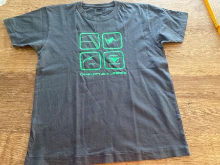 CHARLOTTJE JESPER T-SHIRT GR.S Anthrazit/Grün unisex  VW-Bus