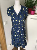 Dress in Blue with Lemon Pattern