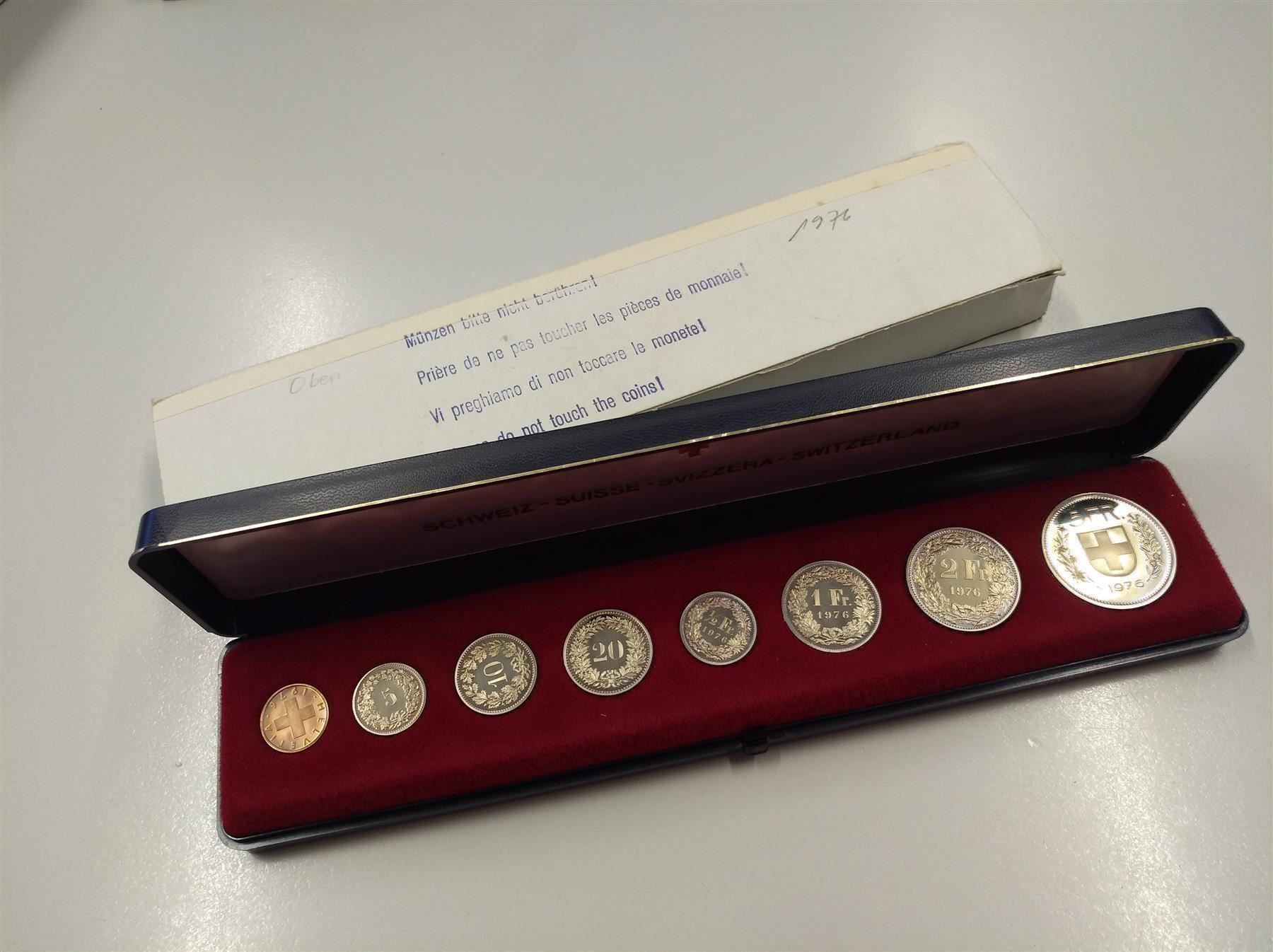 Tutti le monete: Münzsatz 1976 PP im Etui mit Karton – Usato da Rüthi (Rheintal) venduto da erdnuessli1