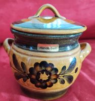 Keramiktopf mit Deckel Handarbeit/Handmade rustikal,vintage