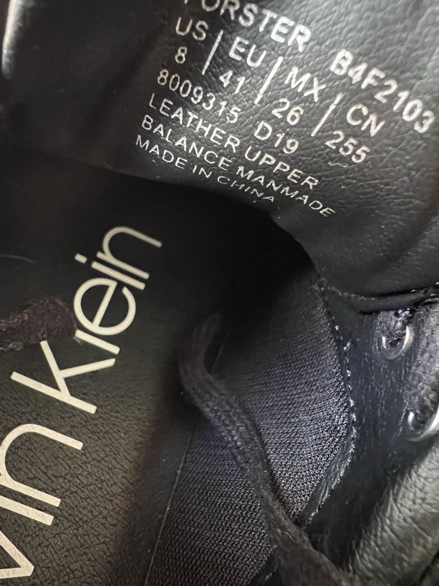 Calvin Klein Herrenschuhe: Calvin Klein Sneaker schwarz Gr. 40 Leder – Neu (gemäss Beschreibung) aus Niederwangen BE von KFI 3