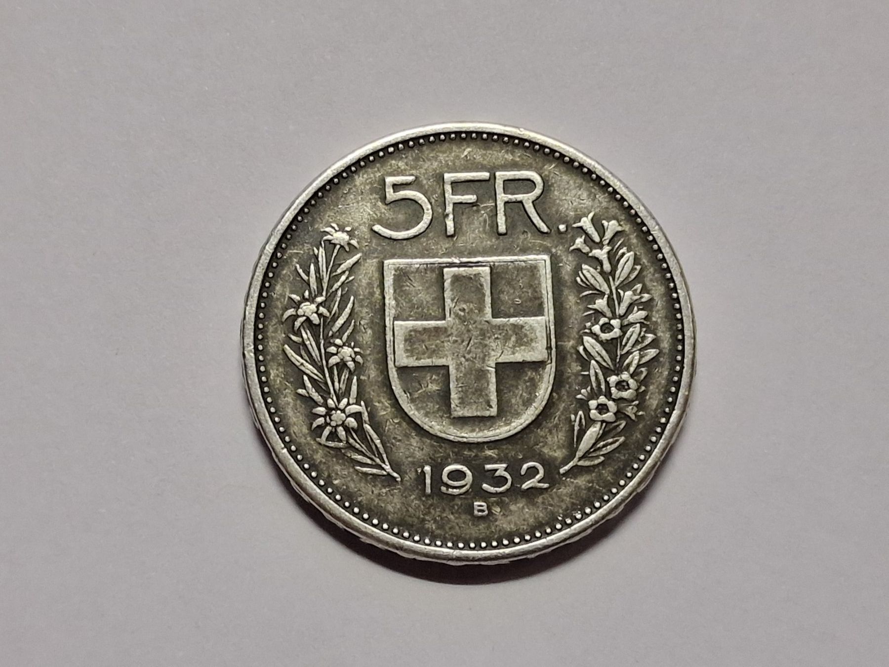 Alle Münzen: 5-Franken 1932 silber. – Gebraucht aus Zürich von Moreira01