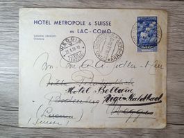 TR48 Enveloppe + Timbre Italie 1938