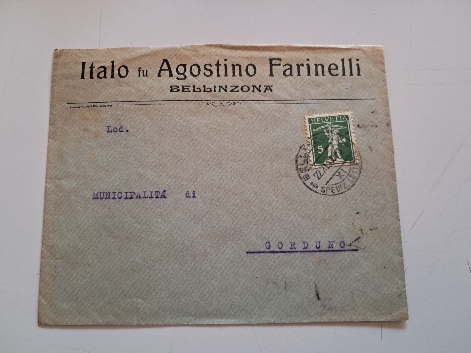 Buste & buste per spedizione: fam. Farinelli – Usato da Gorduno venduto da ema_7yhp
