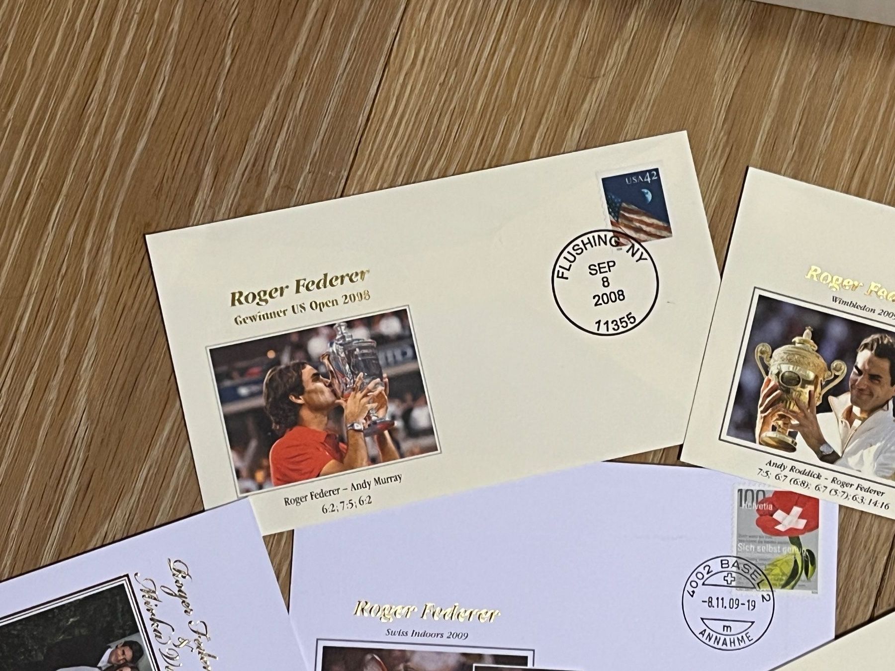 Tutti i francobolli: Roger Federer Briefmarken Konvolut – Usato da Winterthur venduto da Wusa01 6