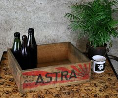 Holzkiste, Kiste "Astra Fett & Oel Werke AG, Steffisburg"