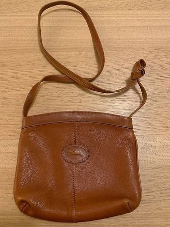 Sac bandoulière Longchamp cuir marron bon état