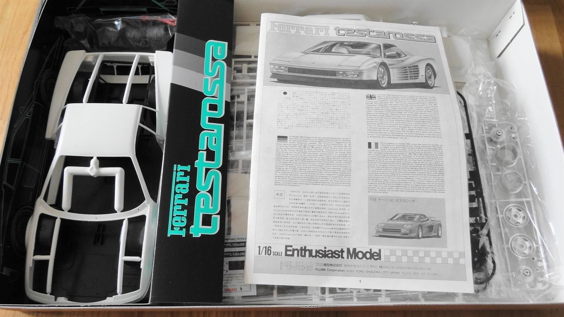 Kit di modellismo & Modellini statici: FUJIMI FERRARI TESTAROSSA WHITE 1:16 – Nuovo (secondo la descrizione) da Frümsen venduto da Malibu69 1