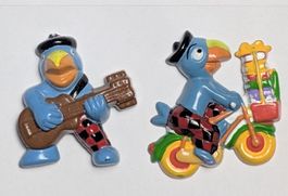 2x Globi Magnet Sammel Figuren - Globi Verlag 