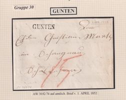 GUNTEN sehr schöner amtlicher Brief !!