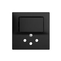 Frontset EDIZIOdue schwarz, 60×60mm T12, Feller