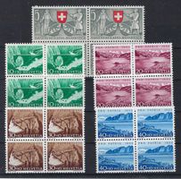 1953 Pro Patria Viererblocks postfrisch