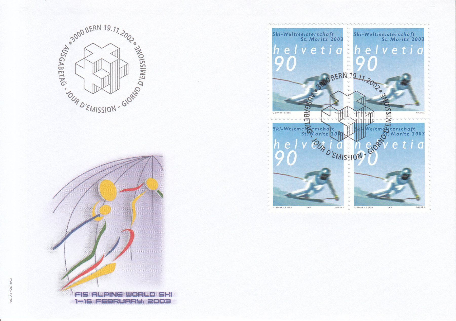 Tutti i francobolli: SBK 1068 im 4er-Block FDC – Usato da Bürglen TG venduto da StampGraf