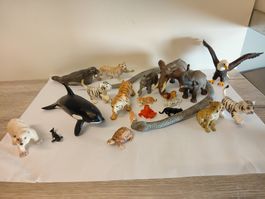 Bullyland Wild Life Set Sammlung Orka Tiger Elefant