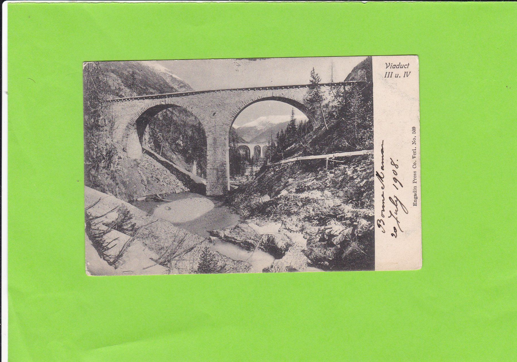 Cartes postales: Viaduct III und IV--Engadin 1908 – D'occasion à St. Peterzell par neckertal