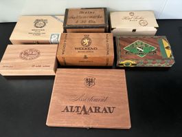 Zigarrenkisten, Holzkisten, Sammelkisten, Deko