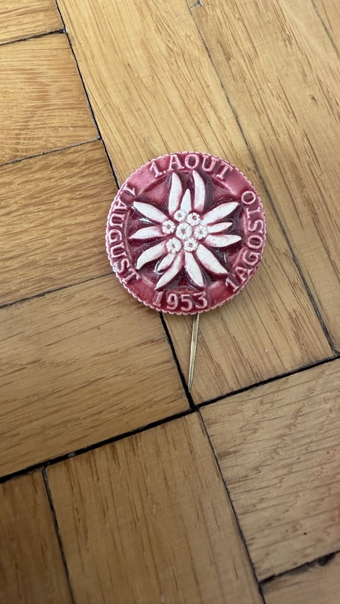 Swiss Placchette & Badge: 4x 1. August Anstecker 19- 25, -48, -53, Schweiz – Usato da Lyss venduto da nekoreh 2