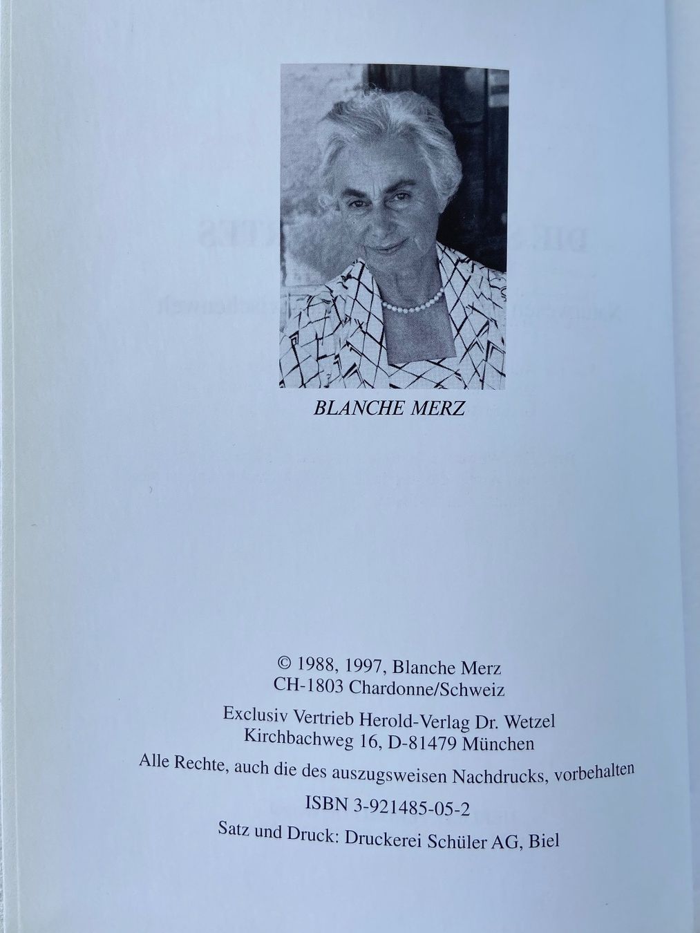 Bücher: Die Seele des Ortes, Blanche Merz – Gebraucht aus Lenzburg von Boffer1A 2