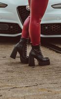 Steve Madden Plateau Boots schwarz Gr. 39