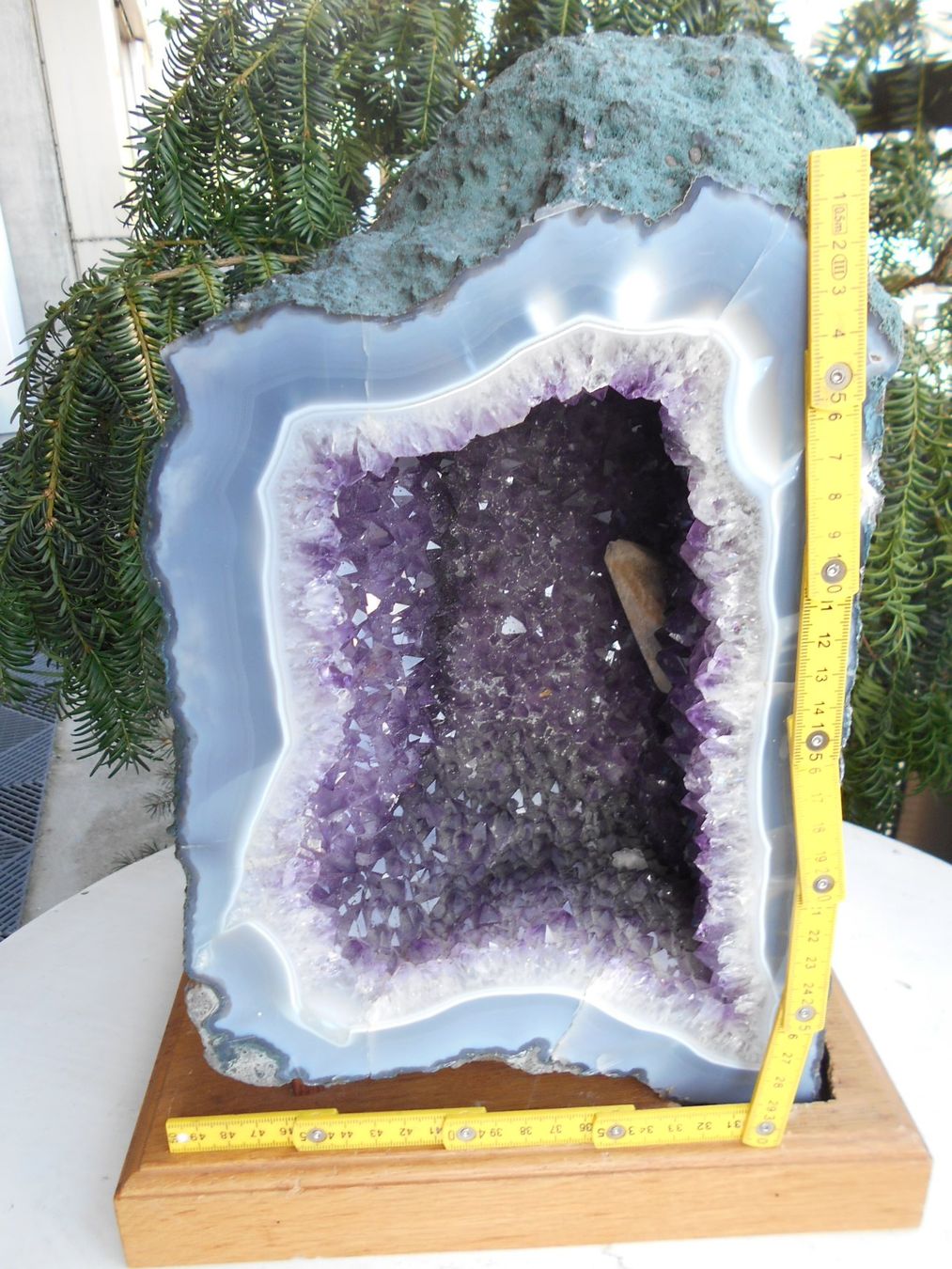 Minerali & Pietre curative: Amethystdruse mit breitem Achatrand ca. 15 kg – Nuovo (secondo la descrizione) da Zürich venduto da swisscristal01 3