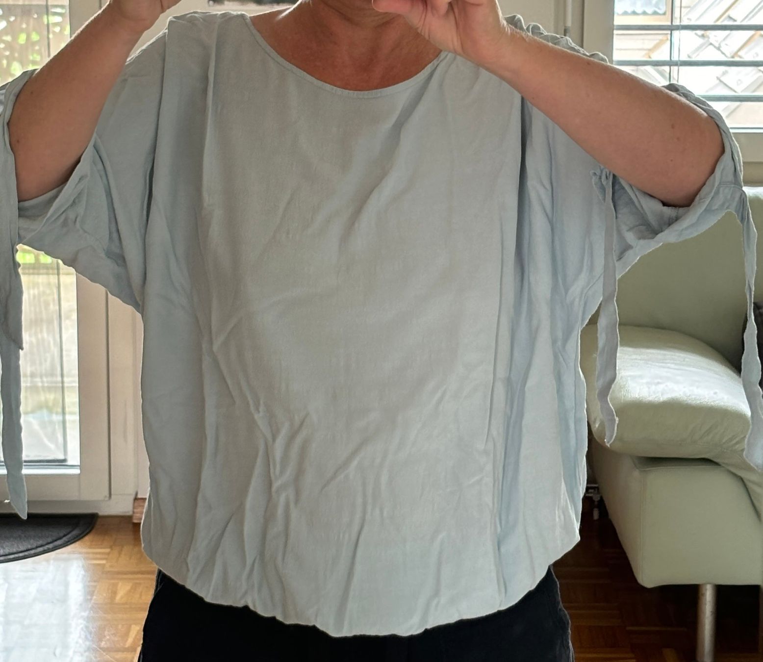 Nile Tuniken: NILE Shirt Bluse Schlupfbluse Tunika, Eisblau, Gr. L – Gebraucht aus Bassersdorf von golden_sun 3
