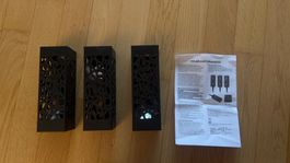 3er Set Solar-Gartenleuchten, neuwertig
