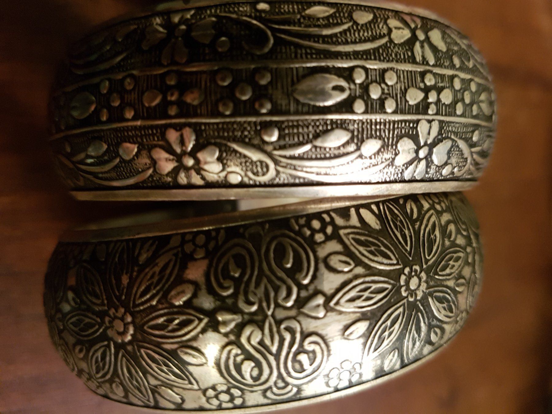 Bracciali & Braccialetti: Armreif silberfarben florales Muster – Usato da Ettingen venduto da Maranathatalitha 5