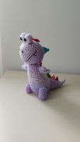 Handmade Crocheted Purple Dinosaur Toy - Cute Gift!