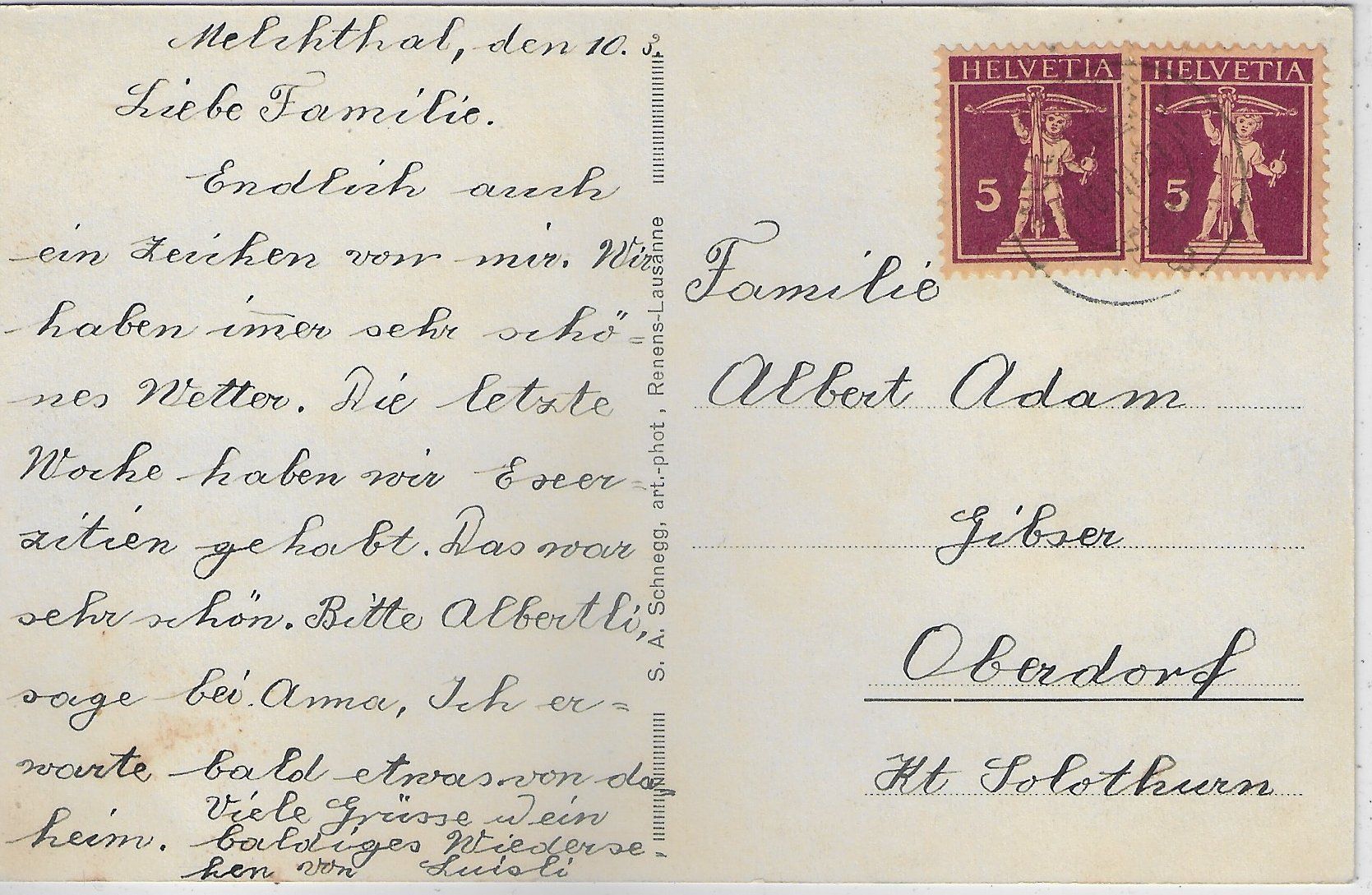 Cartes postales: Töchterpensionnat Melchtal – D'occasion à Ettingen par Kartenplanet 1