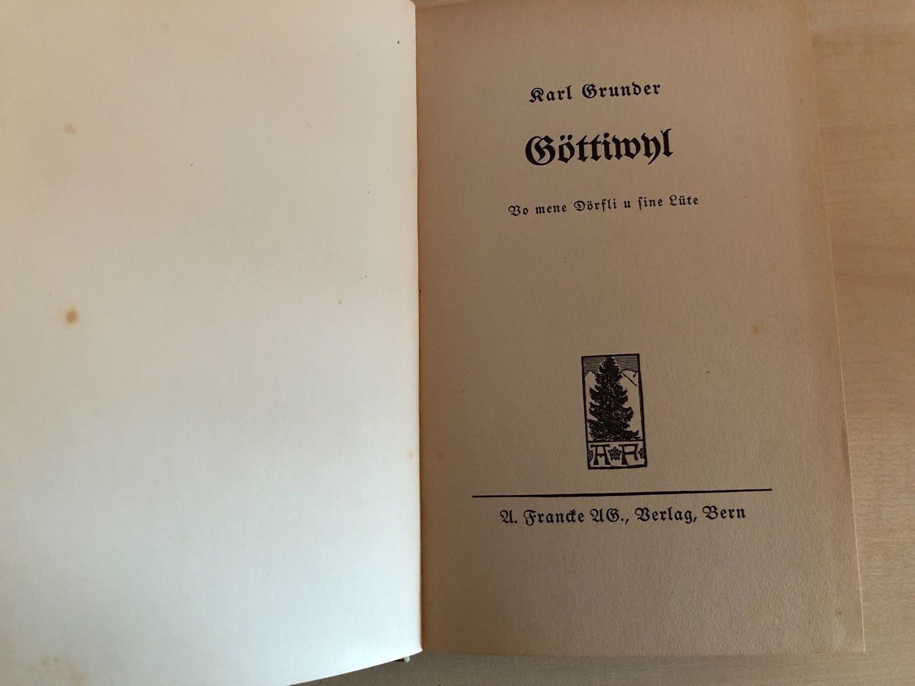 Bücher: Karl Grunder Göttiwyl – Gebraucht aus Aarau von R-O-G-E-R 2