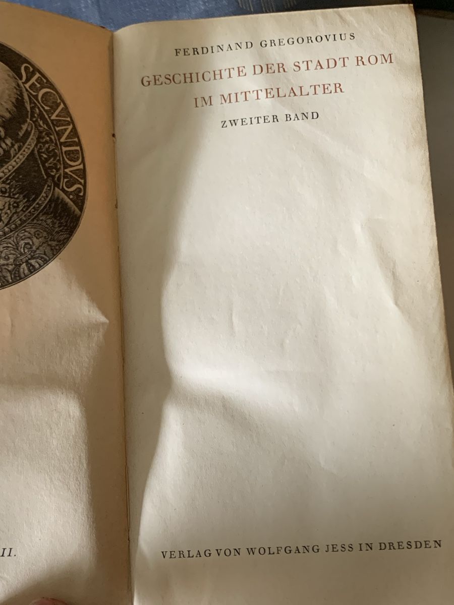 Bücher: Ferdinand Gregorovius 2 Bände - Wolfgang Jess Dresden 1925 - – Gebraucht aus Onex von bru_fp6t 7