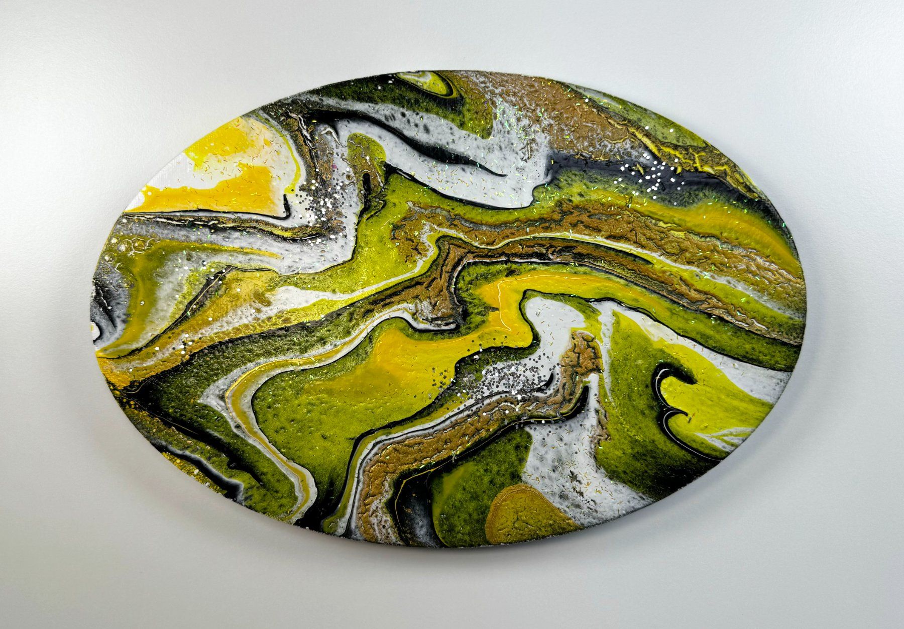Dipinti: Acryl-Flüssigmalerei, Oval – Usato da Schlieren venduto da MayaSheng1983