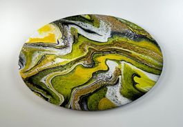 Acryl-Flüssigmalerei, Oval