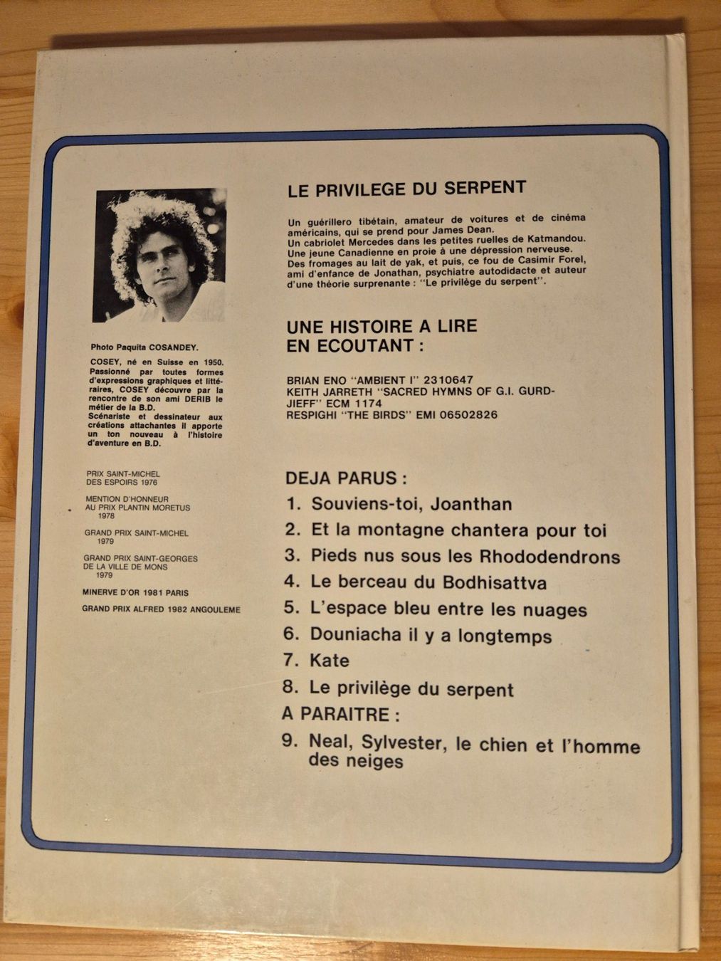 Fumetti: Jonathan 8 - Le Privilège du Serpent - Cosey - éd.du LOMBARD – Usato da St-Léonard venduto da thipif 6