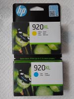 HP 920XL Tintenpatronen Gelb und Cyan Ablaufdatum 2023